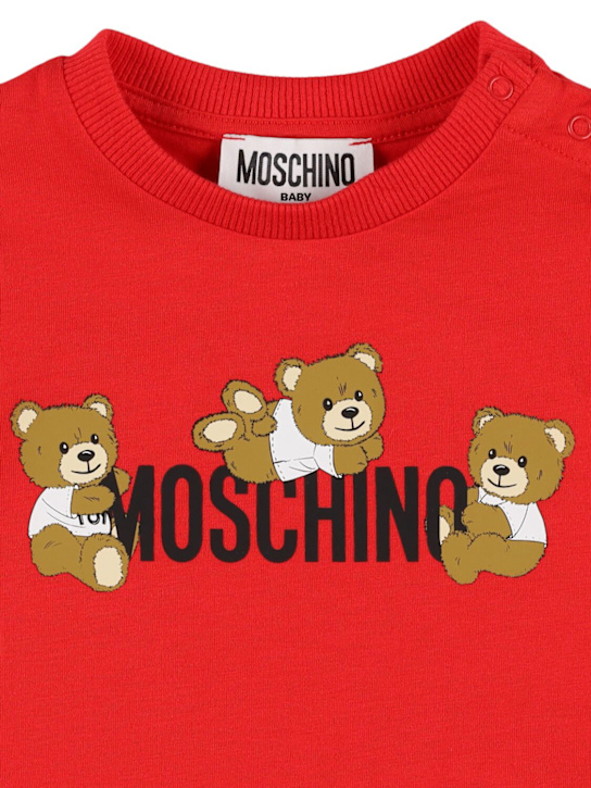 Moschino: コットンジャージーTシャツ＆スカート - kids-girls_1 | Luisa Via Roma