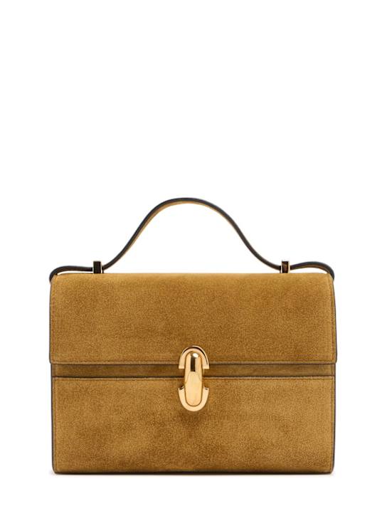 Savette: The Symmetry 19 suede shoulder bag - women_0 | Luisa Via Roma