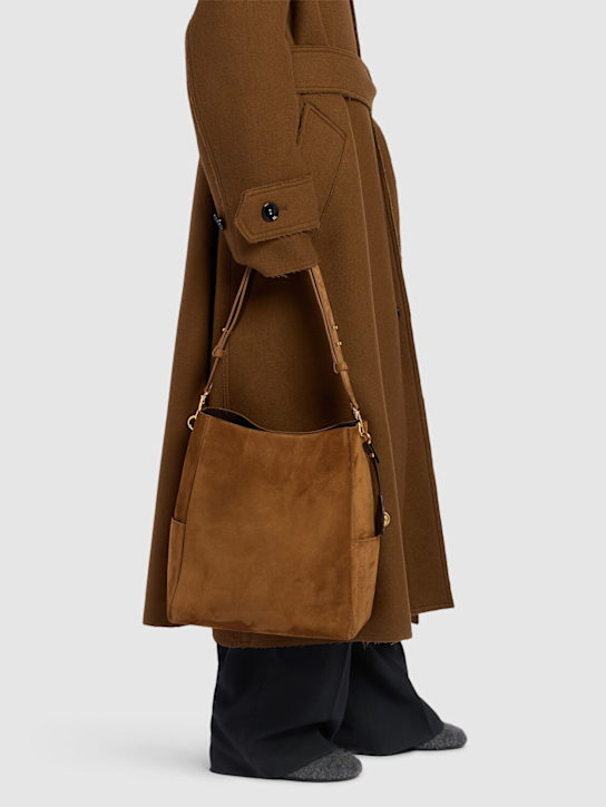 AMI Paris: Carrousel suede bucket bag - women_1 | Luisa Via Roma