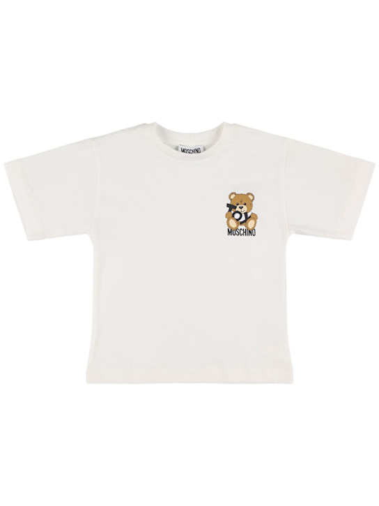 Moschino: コットンジャージーTシャツ - kids-girls_0 | Luisa Via Roma