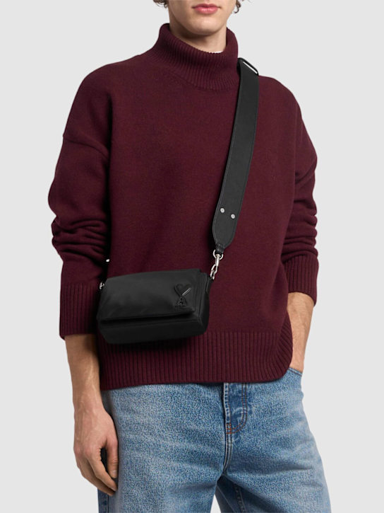 AMI Paris: Nylon crossbody bag - men_1 | Luisa Via Roma