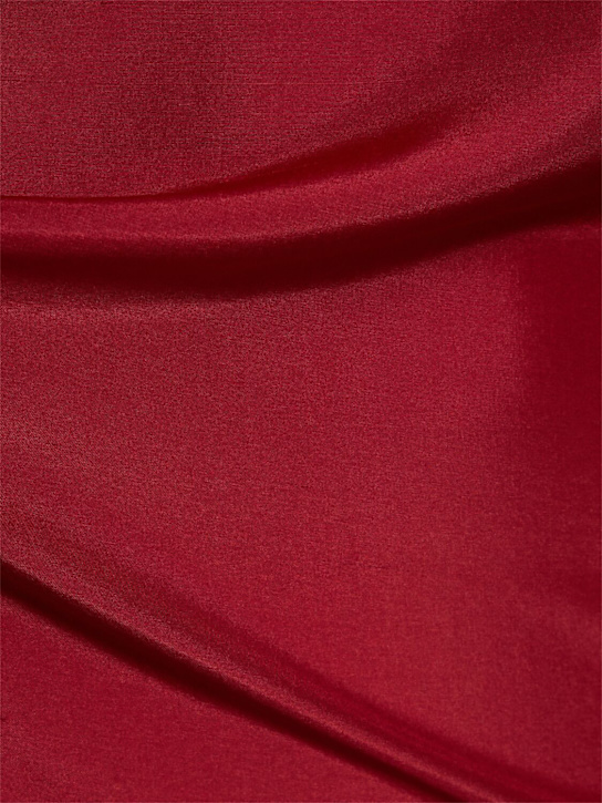 Carven: Straight silk toile midi dress - Red - women_4 | Luisa Via Roma