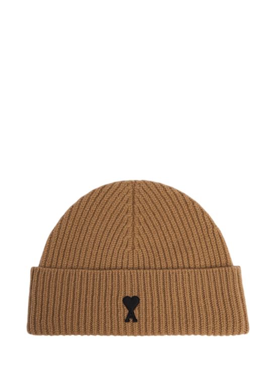 AMI Paris: Ami de Coeur wool beanie - women_0 | Luisa Via Roma