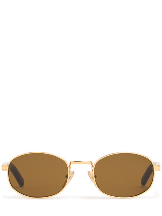 Prada: Iconic Plaque metal sunglasses - women_0 | Luisa Via Roma
