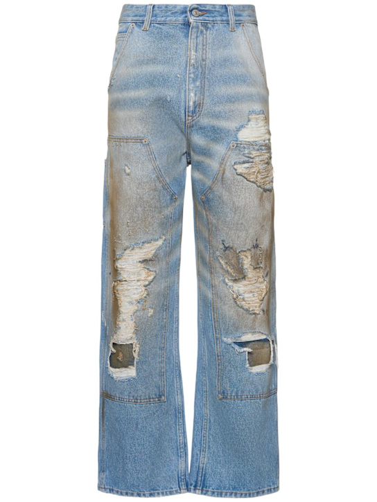 MM6 Maison Margiela: Jeans boyfriend vita media - Blu - women_0 | Luisa Via Roma