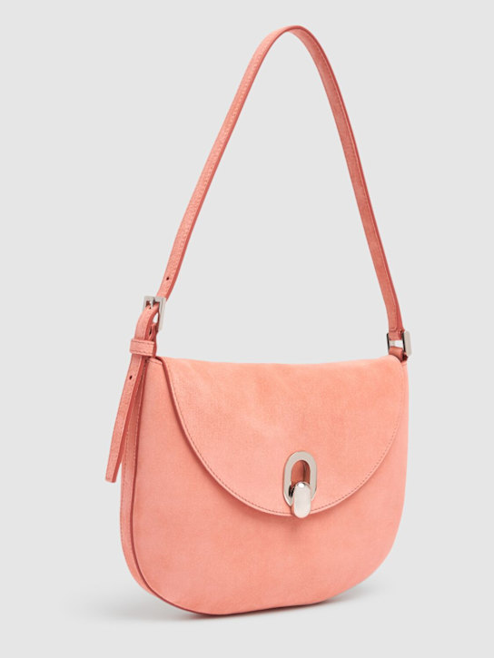 Savette: The Small Tondo suede hobo bag - Camelia - women_2 | Luisa Via Roma