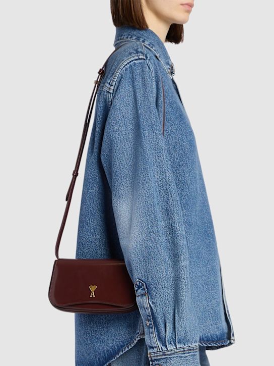 AMI Paris: Mini Paris Paris磨砂皮革单肩包 - women_1 | Luisa Via Roma