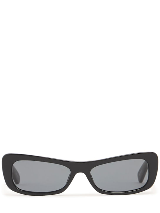 Jacquemus: Occhiali da sole Les Lunettes Capri in acetato - Nero - women_0 | Luisa Via Roma