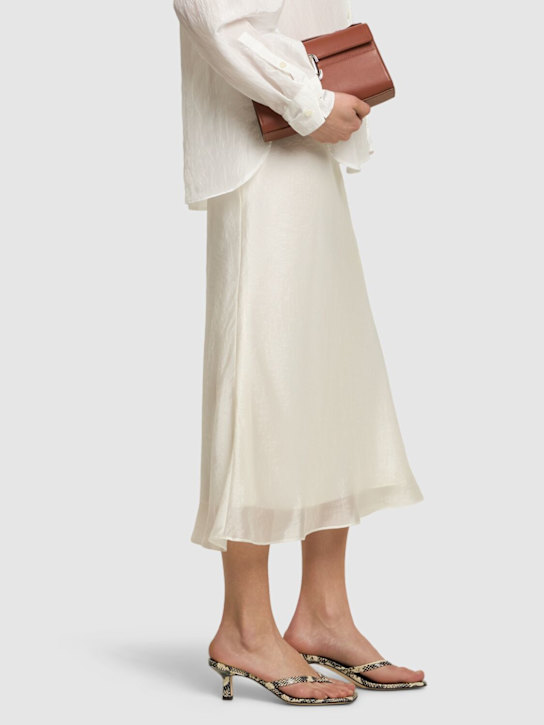 Aeyde: 55mm Wilma snake printed leather sandals - women_1 | Luisa Via Roma