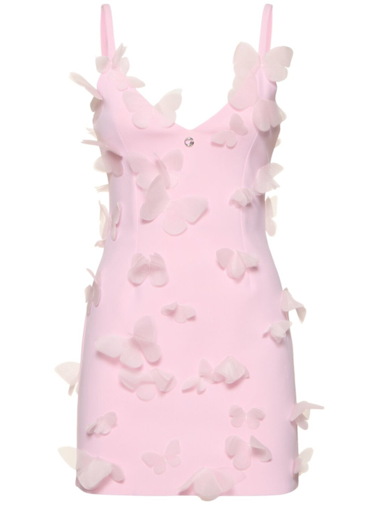 Coperni: Scuba butterfly slip mini dress - women_0 | Luisa Via Roma