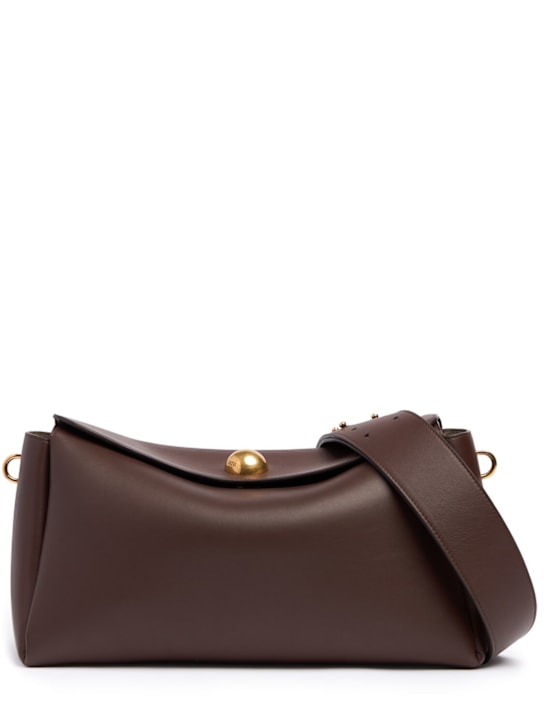 AMI Paris: Medium Carrousel leather shoulder bag - women_0 | Luisa Via Roma