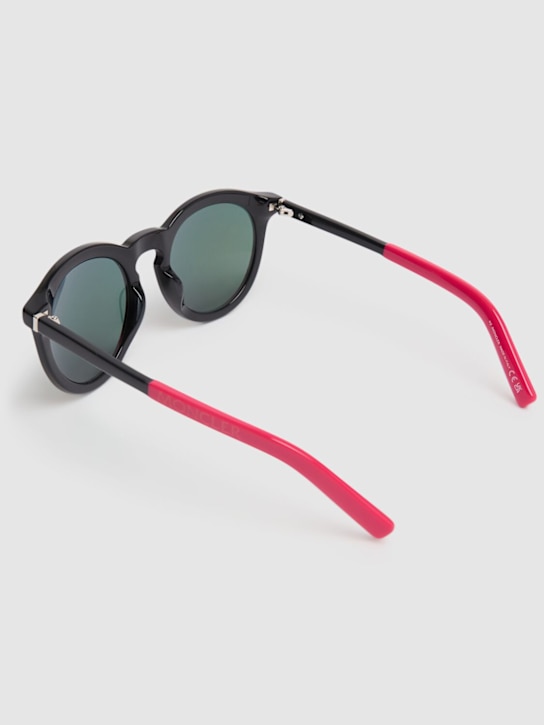 Moncler: Odeonn圆形太阳镜 - 黑色/紫色 - women_3 | Luisa Via Roma