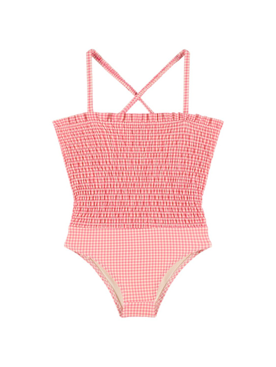 Louise Misha: Costume intero stampa a quadri - Rosa - kids-girls_0 | Luisa Via Roma