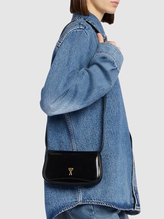 AMI Paris: Mini Paris Paris brushed leather bag - women_1 | Luisa Via Roma