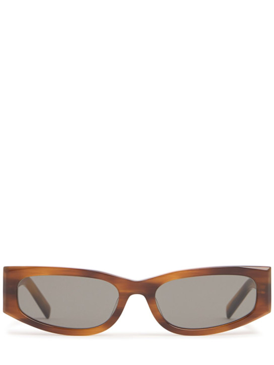 St. Agni: Everyday squared acetate sunglasses - Tortoiseshell/Brown - women_0 | Luisa Via Roma