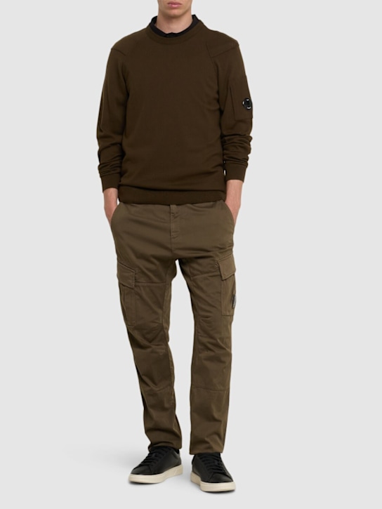 C.P. Company: Sea Island crewneck lens sweater - Green - men_1 | Luisa Via Roma