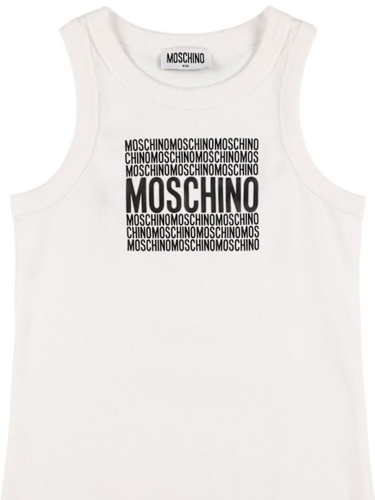 Moschino: コットンクロップTシャツ＆タンクドレス - kids-girls_1 | Luisa Via Roma