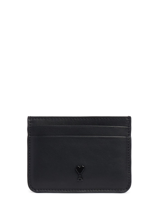 AMI Paris: Smooth leather card holder - men_0 | Luisa Via Roma