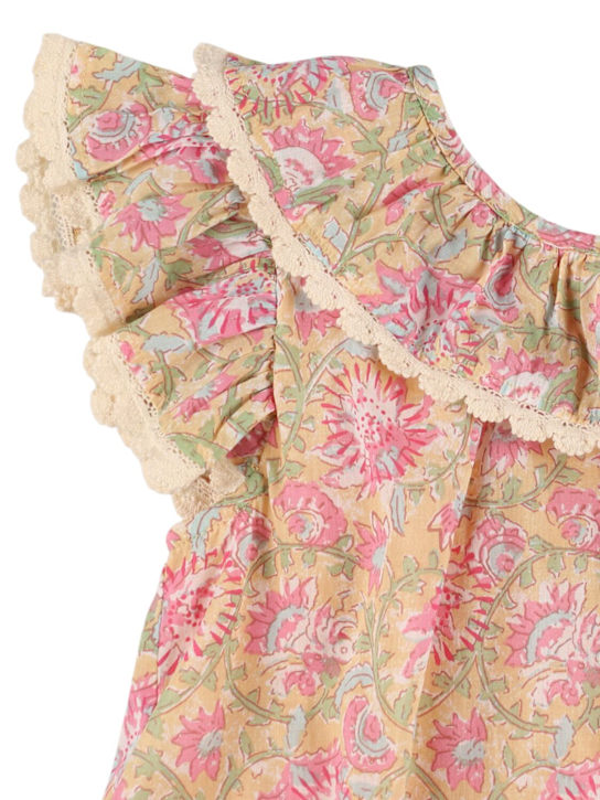 Louise Misha: コットンガーゼワンピース - ピンク - kids-girls_1 | Luisa Via Roma