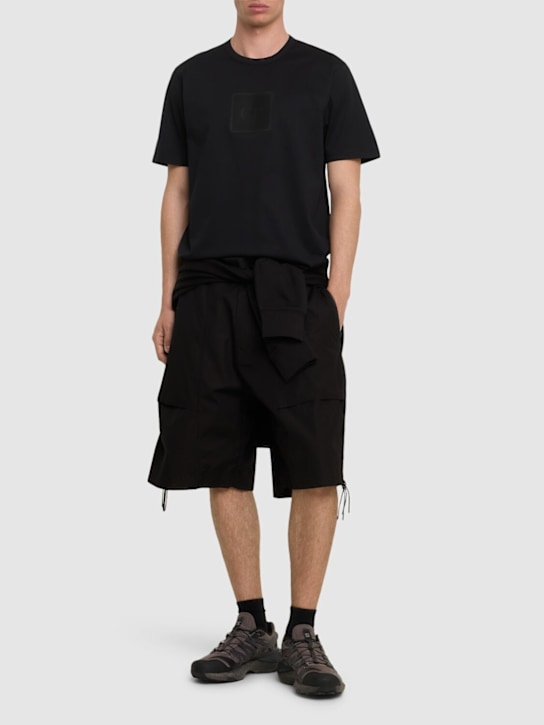 C.P. Company: Metropolis jersey logo t-shirt - Black - men_1 | Luisa Via Roma