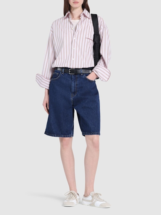 Carhartt WIP: Shorts loose fit Brandon in cotone - Celeste - women_1 | Luisa Via Roma