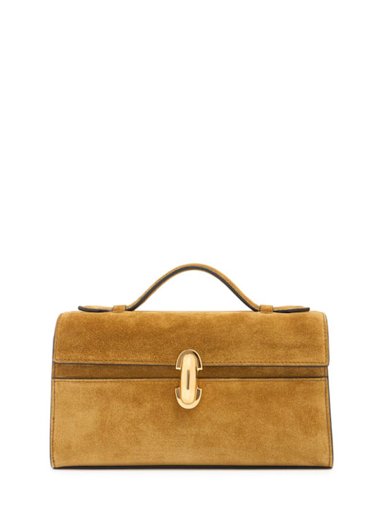 Savette: The Symmetry suede pochette - women_0 | Luisa Via Roma