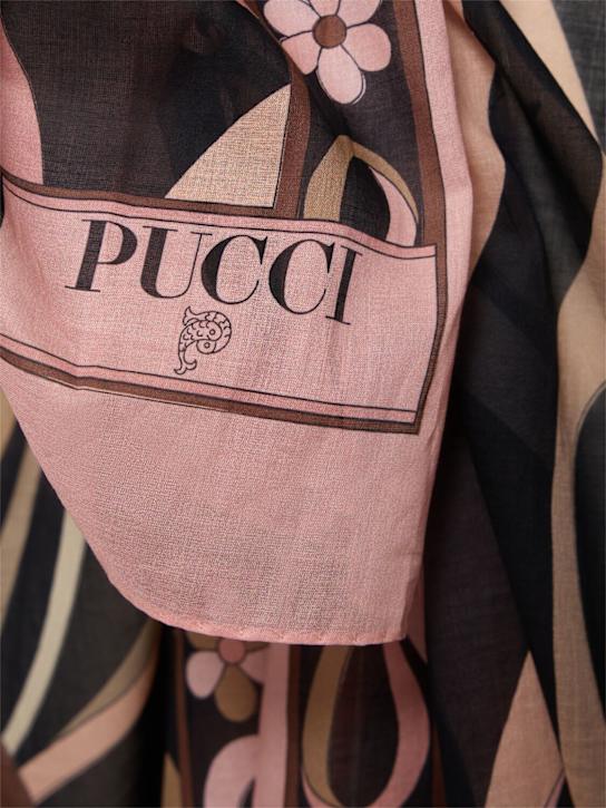 Pucci: 印花迷你围裹式半身裙 - 黑色/裸色 - women_3 | Luisa Via Roma