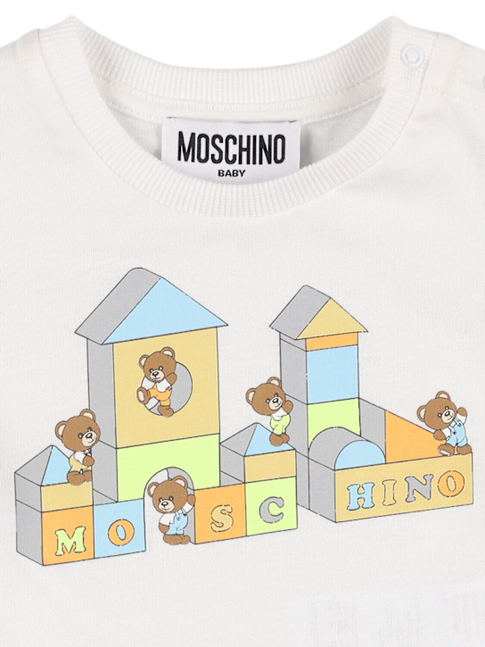 Moschino: コットンTシャツ＆ショートパンツ - kids-boys_1 | Luisa Via Roma