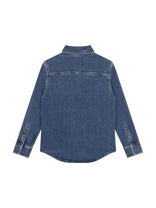 Boss: コットンブレンドデニムシャツ - kids-boys_1 | Luisa Via Roma