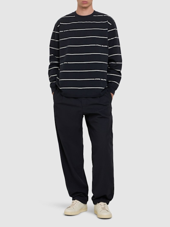 Stone Island: Marina joggers - Navy - men_1 | Luisa Via Roma