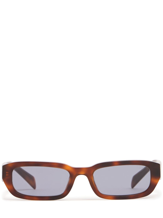 Prada: Symbole acetate sunglasses - Tortoiseshell/Blue - women_0 | Luisa Via Roma