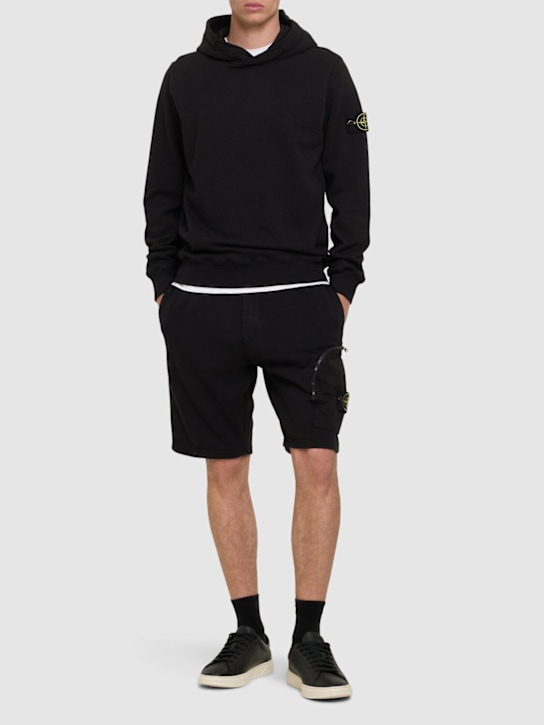 Stone Island: Cotton jersey shorts - men_1 | Luisa Via Roma