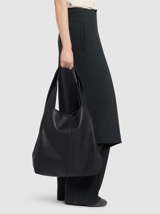 AMI Paris: Etienne hobo leather tote bag - women_1 | Luisa Via Roma