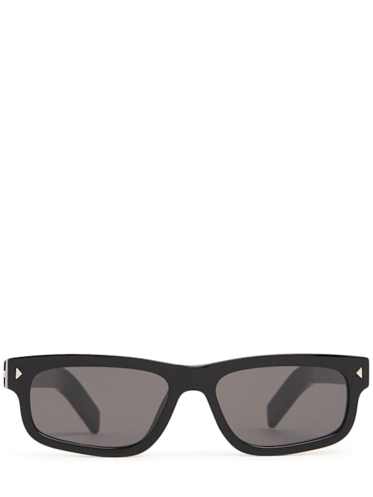 Prada: Squared acetate sunglasses - Black - women_0 | Luisa Via Roma