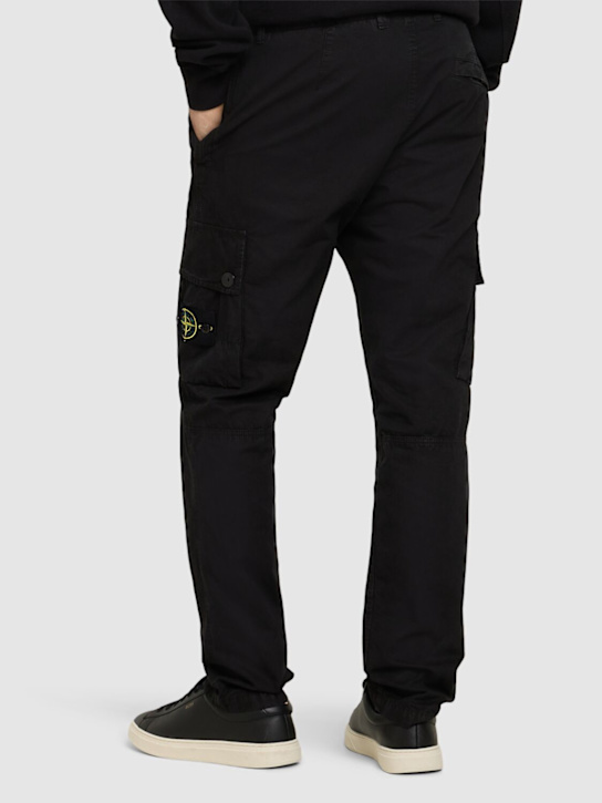 Stone Island: Slim cargo pants - Black - men_2 | Luisa Via Roma