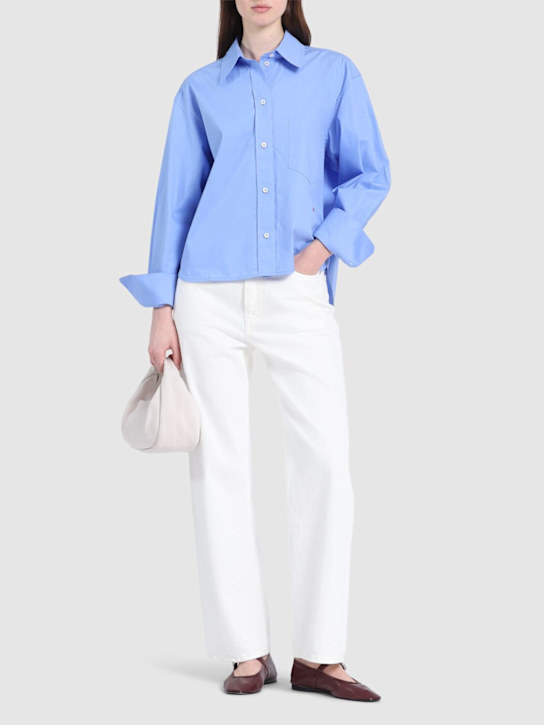 Victoria Beckham: コットンポプリンクロップドシャツ - women_1 | Luisa Via Roma