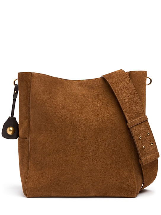 AMI Paris: Carrousel suede bucket bag - women_0 | Luisa Via Roma