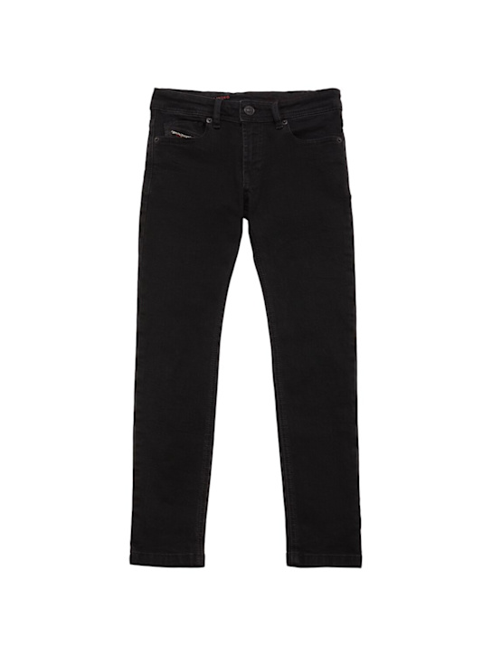 Diesel Kids: Stretch cotton jeans - ブラック - kids-girls_0 | Luisa Via Roma