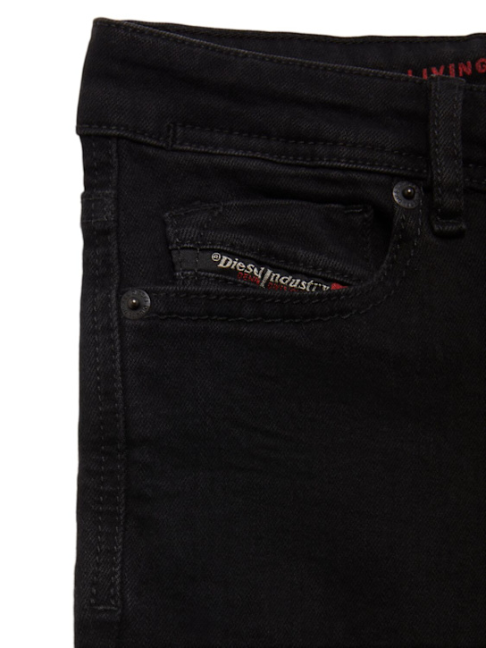 Diesel Kids: Stretch cotton jeans - ブラック - kids-girls_1 | Luisa Via Roma