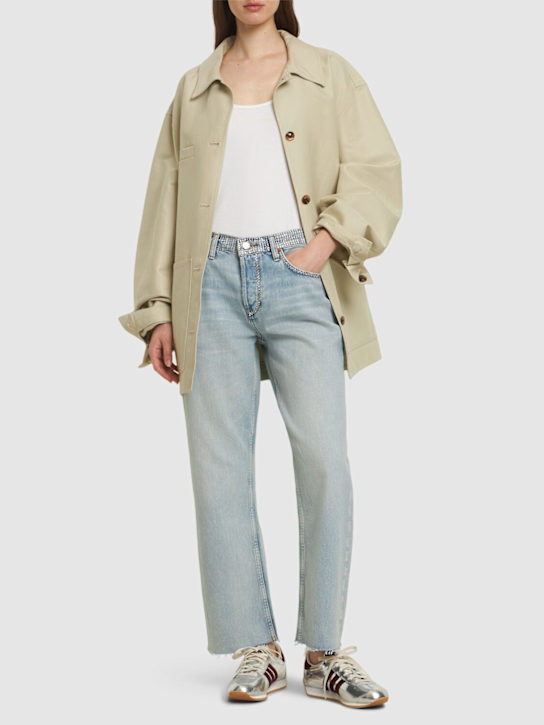 RE/DONE: Easy straight crop embellished jeans - Blue - women_1 | Luisa Via Roma