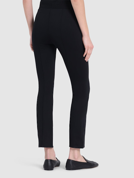 The Row: Thilde cropped jersey pants - Black - women_2 | Luisa Via Roma