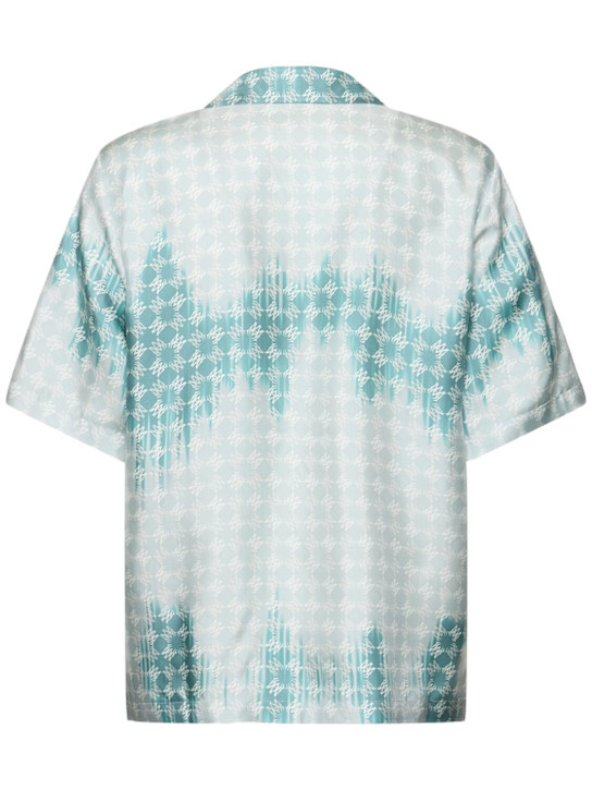 Amiri: MA Quad bleached viscose shirt - Light Blue - men_3 | Luisa Via Roma