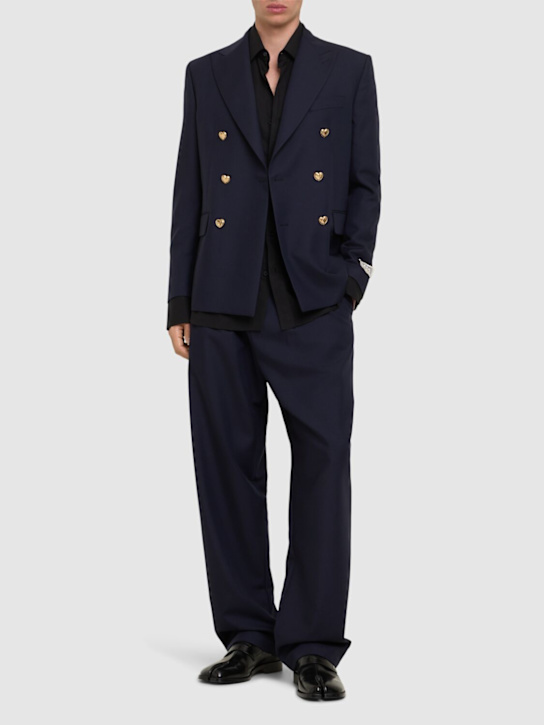 Lc23: Marzotto wide pants - Navy - men_1 | Luisa Via Roma