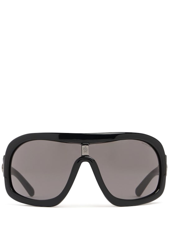 Moncler: Franconia shield太阳镜 - 亮黑色 - women_0 | Luisa Via Roma