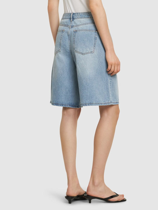 Dunst: Relaxed denim Bermuda shorts - Light Blue - women_2 | Luisa Via Roma