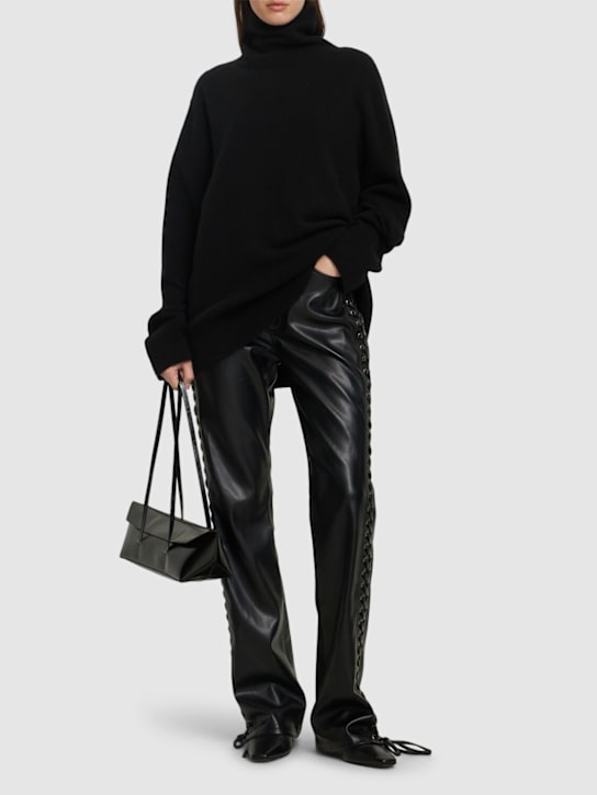 Rotate: Laced leather pants - women_1 | Luisa Via Roma
