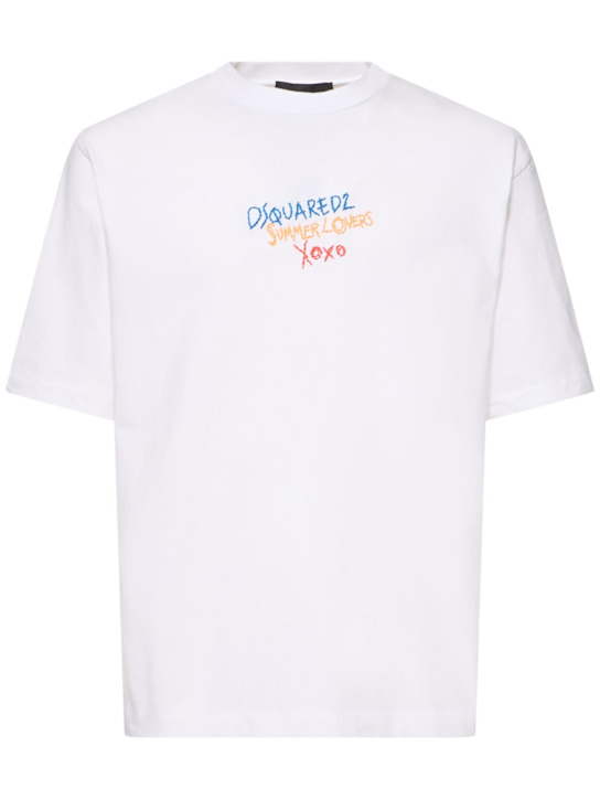 Dsquared2: T-Shirt aus Baumwolle - men_0 | Luisa Via Roma