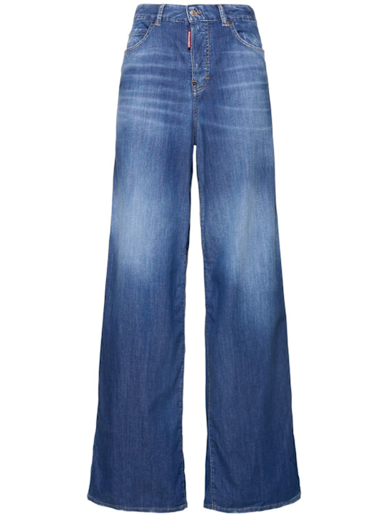 Dsquared2: Jeans anchos de denim - women_0 | Luisa Via Roma
