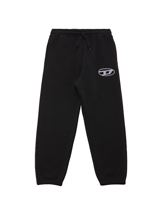 Diesel Kids: Cotton sweatpants - ブラック - kids-boys_0 | Luisa Via Roma