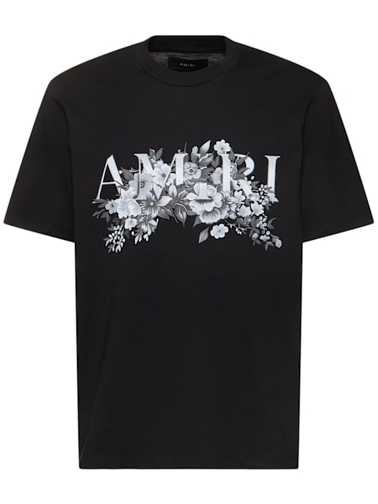Amiri: Amiri Garden print cotton t-shirt - Black - men_0 | Luisa Via Roma
